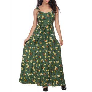 Collectif Elsie Pineapple Slice Maxi Dress Medium NWT